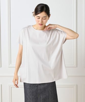 t.kuma101さま専用 コットン強撚ポンチ ショルダータックTシャツ