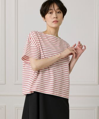 ボートネックボーダーカットソー（１０５０１９００４３）