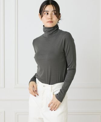 I.T.'S. INTERNATIONAL（Women）/イッツインターナショナル 長袖ハイネックプルオーバー《スビン綿MIXフライス》(1050190103) 13グレー トップス【三越伊勢丹/公式】