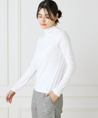 ＜I.T.’S. INTERNATIONAL（Women）＞長袖ハイネックプルオーバー《スビン綿ＭＩＸフライス》（１０５０１９０１０３）