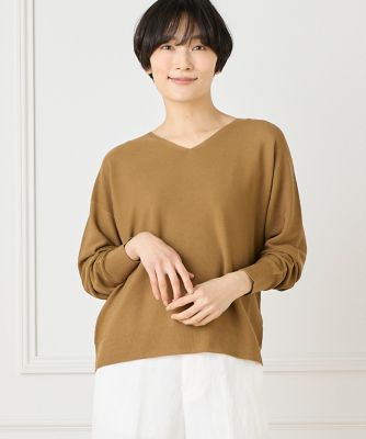 ホールガーメントＶネックニット《Ｃｕｏｏ》（１０５１１７００１１）