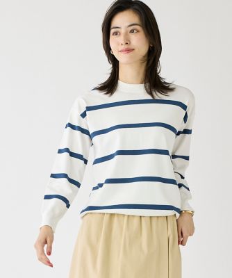 ＜I.T.’S. INTERNATIONAL（Women）＞ボーダーニットプルオーバー（１０５１１７００１７）