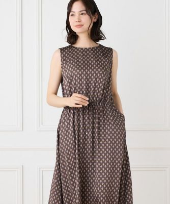 ノースリーブギャザーワンピース（１０５２１２１０５４）