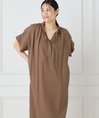 リネンギャザーワンピース（１０５２１２１０６４）
