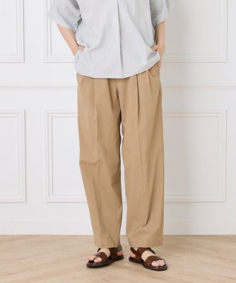 【SALE】I.T.'S. INTERNATIONAL（Women）/イッツインターナショナル タックテーパードイージーパンツ(1052161062) 42ベージュ パンツ・ズボン【三越伊勢丹/公式】