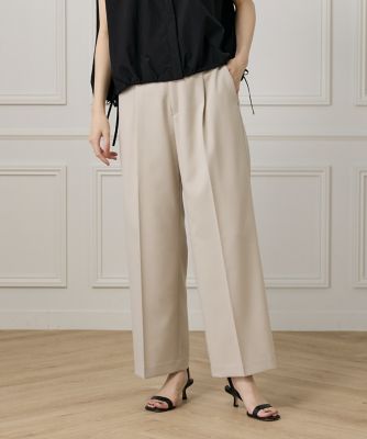 【SALE】I.T.'S. INTERNATIONAL（Women）/イッツインターナショナル タックワイドパンツ(1052161080) 23ベージュ パンツ・ズボン【三越伊勢丹/公式】