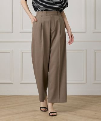 【SALE】I.T.'S. INTERNATIONAL（Women）/イッツインターナショナル タックワイドパンツ(1052161080) 43チャイロ パンツ・ズボン【三越伊勢丹/公式】