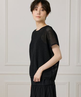 I.T.'S. INTERNATIONAL（Women）/イッツインターナショナル メッシュ柄プルオーバー(1052170030) 10クロ トップス【三越伊勢丹/公式】