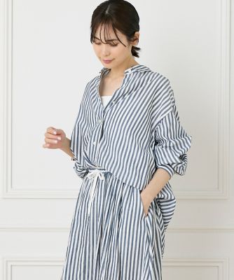 ＜I.T.’S. INTERNATIONAL（Women）＞ストライプオーバーサイズシャツ（１０５２１８１０３２）
