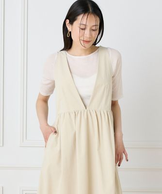 ＜I.T.’S. INTERNATIONAL（Women）＞シアーテレコボートネック５分袖プルオーバー（１０５２１９００３１）