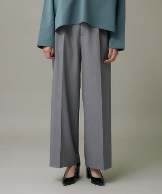 I.T.'S. INTERNATIONAL（Women）/イッツインターナショナル タックワイドパンツ《TRストレッチ》(1053161010) 14ライトグレー パンツ・ズボン【三越伊勢丹/公式】