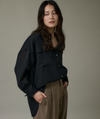 I.T.'S. INTERNATIONAL（Women）/イッツインターナショナル オーバーサイズシアーシャツ(1053181006) 10クロ トップス【三越伊勢丹/公式】