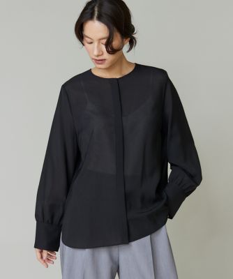 ブラウス  蝶々柄   ISSA 2WAYシアブラウス