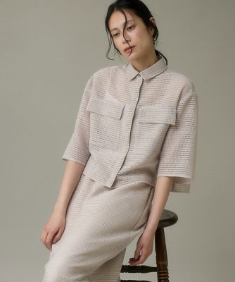 I.T.'S. INTERNATIONAL（Women）/イッツインターナショナル スクエアレースシャツブラウス(1053182012) 42ベージュ トップス【三越伊勢丹/公式】