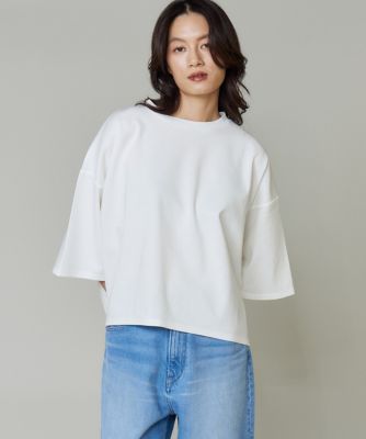 ＜I.T.’S. INTERNATIONAL（Women）＞ポンチ５分袖フレア袖プルオーバー（１０５３１９００３３）