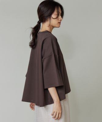 I.T.'S. INTERNATIONAL（Women）/イッツインターナショナル ポンチ5分袖フレア袖プルオーバー(1053190033) 40チャイロ トップス【三越伊勢丹/公式】