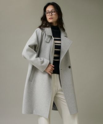 ＜I.T.’S. INTERNATIONAL（Women）＞スペリオルメルトンステンカラーコート（１０５４１１１００５）