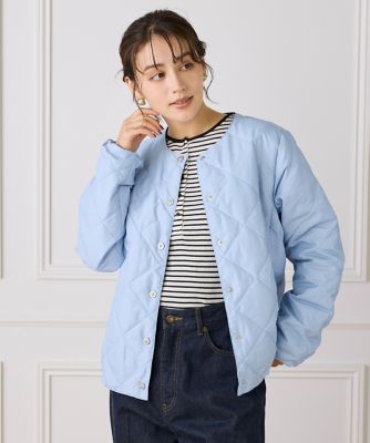 I.T.'S. INTERNATIONAL（Women）/イッツインターナショナル クルーネックダウンジャケット《TAIONコラボレーション》 (1054116008) 63サックス コート・ジャケット【三越伊勢丹/公式】