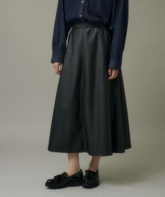 ヴィーガンレザーフレアスカート UNITED TOKYO（ユナイテッドトウキョウ）の「ヴィーガンレザー