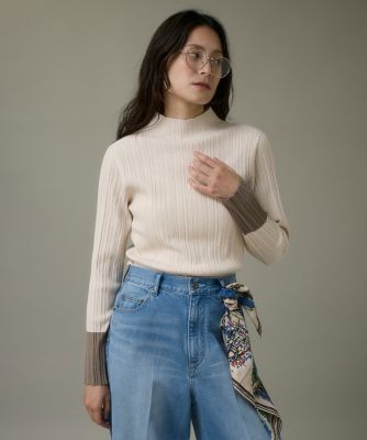 ＜I.T.’S. INTERNATIONAL（Women）＞変則リブハイネックプルオーバー《ＳＭＡＲＴ　ＣＬＥＡＮ》（１０５４１７００１４）