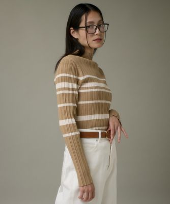 I.T.'S. INTERNATIONAL（Women）/イッツインターナショナル 変則リブハイネックプルオーバー《SMART CLEAN》(1054170014) 41ベージュ トップス【三越伊勢丹/公式】