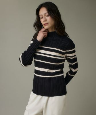 I.T.'S. INTERNATIONAL（Women）/イッツインターナショナル 変則リブハイネックプルオーバー《SMART CLEAN》(1054170014) 97クロ トップス【三越伊勢丹/公式】