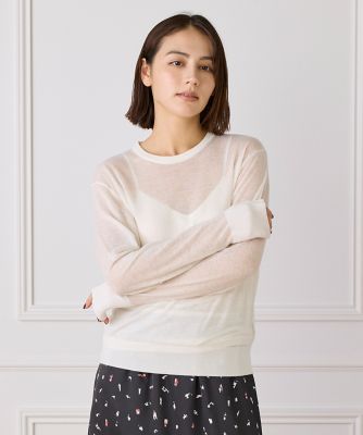 I.T.'S. INTERNATIONAL（Women）/イッツインターナショナル クルーネックニットプルオーバー《Melty air wool》(1054170021) 21シロ トップス【三越伊勢丹/公式】