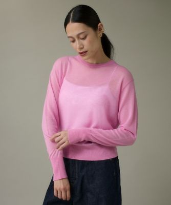 I.T.'S. INTERNATIONAL（Women）/イッツインターナショナル クルーネックニットプルオーバー《Melty air wool》(1054170021) 31ピンク トップス【三越伊勢丹/公式】