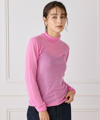I.T.'S. INTERNATIONAL（Women）/イッツインターナショナル ハイネックニットプルオーバー《Melty air wool》(1054170022) 31ピンク トップス【三越伊勢丹/公式】