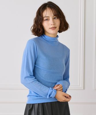 I.T.'S. INTERNATIONAL（Women）/イッツインターナショナル ハイネックニットプルオーバー《Melty air wool》(1054170022) 61アオ トップス【三越伊勢丹/公式】