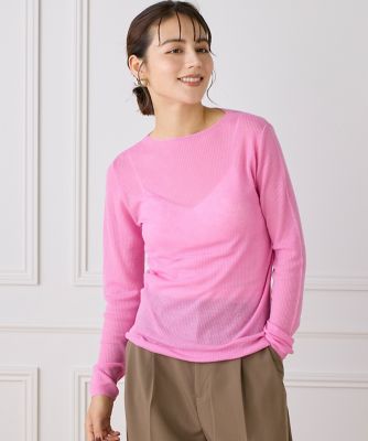 I.T.'S. INTERNATIONAL（Women）/イッツインターナショナル モックネックリブニット《Melty air wool》(1054170024) 31ピンク トップス【三越伊勢丹/公式】