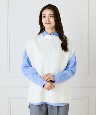 I.T.'S. INTERNATIONAL（Women）/イッツインターナショナル モックネックジレ(1054170027) 21シロ トップス【三越伊勢丹/公式】
