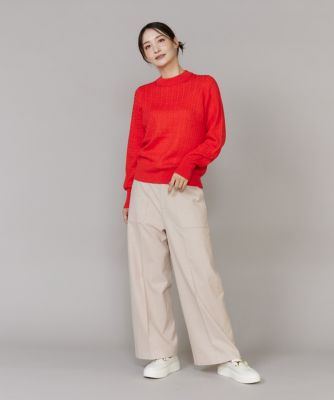 ケーブル柄アルパカニットプルオーバー（1054170040