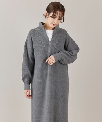 ハーフジップニットワンピース（1054172051） | I.T.'S