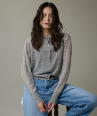 クルーネックニットカーディガン《Ｍｅｌｔｙ　ａｉｒ　ｗｏｏｌ》（１０５４１７８０２０）