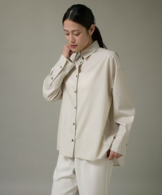 I.T.'S. INTERNATIONAL（Women）/イッツインターナショナル ウールドロップシャツ《アリエスウール Super120S'》(1054181024) 42ベージュ トップス【三越伊勢丹/公式】