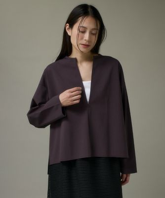 I.T.'S. INTERNATIONAL（Women）/イッツインターナショナル コットンポンチキーネックオーバーカットソー(1054190026) 44コゲチャ トップス【三越伊勢丹/公式】