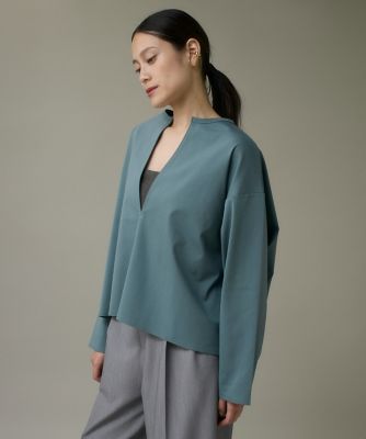 ＜I.T.’S. INTERNATIONAL（Women）＞コットンポンチキーネックオーバーカットソー（１０５４１９００２６）