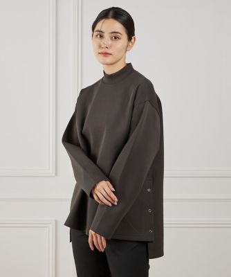 I.T.'S. INTERNATIONAL（Women）/イッツインターナショナル サイドスリットハイネックプルオーバー(1054190034) 15グレー トップス【三越伊勢丹/公式】