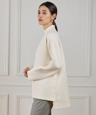 I.T.'S. INTERNATIONAL（Women）/イッツインターナショナル サイドスリットハイネックプルオーバー(1054190034) 22アイボリー トップス【三越伊勢丹/公式】