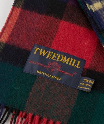 チェック柄ウールストール 《TWEEDMILL／ツイードミル