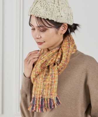 ＜I.T.’S. INTERNATIONAL（Women）＞ミックスカラーフリンジ　マフラー　《ＰＩＥＲＲＥ　ＱＵＩＯＣ／ピエールキオック》（１０５４２８３００３）
