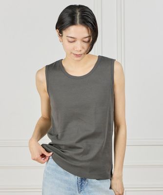 ベーシックタンクトップ《スビン綿MIXフライス