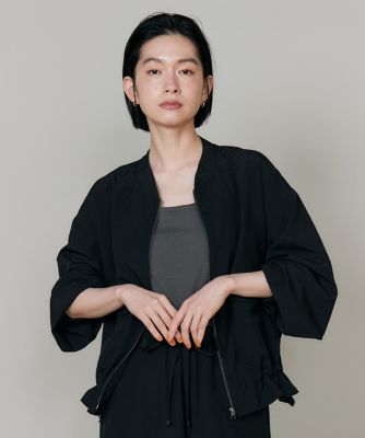 ＜I.T.’S. INTERNATIONAL（Women）＞リネンライクブルゾン（１０６２１４４０３７）