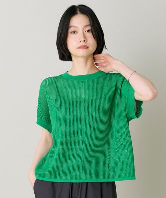 ペーパーMIXメッシュプルオーバー｜軽やかペーパー素材、1枚でサマ