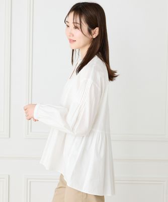 Yuka Yamamoto　MOUSSY☆ スタンドカラーペプラムブラウス スタンドカラーペプラムブラウス（1062182028） | I.T.'S