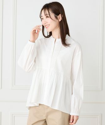 ＜I.T.’S. INTERNATIONAL（Women）＞スタンドカラーペプラムブラウス（１０６２１８２０２８）