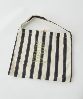 ＜I.T.’S. INTERNATIONAL（Women）＞ストライプファブリックワンショルダーバッグ《ｂｅｅｊ》（１０６２２０１００２）