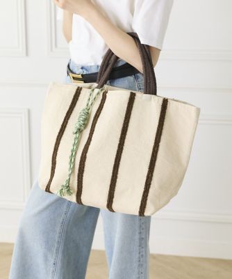 ＜I.T.’S. INTERNATIONAL（Women）＞ループラインビッグトートバッグ《ｂｅｅｊ》（１０６２２０１００５）