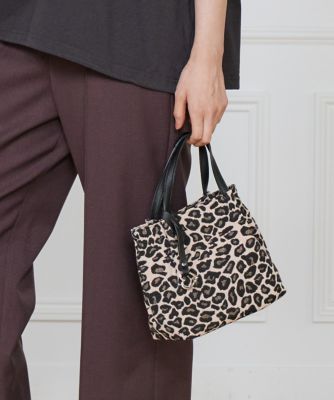 ＜I.T.’S. INTERNATIONAL（Women）＞アニマル柄ツマミハンドル２ＷＡＹミニトートバッグ《ＣＯＯＣＯ／クーコ》（１０６２２０１０１２）